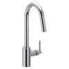 Aluma Chrome one-handle high arc pulldown kitchen faucet, 75135