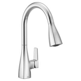 Slate Chrome One-Handle High Arc Pulldown Kitchen Faucet, 76162