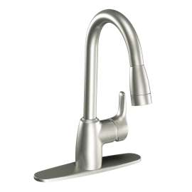 Baystone Chrome One-Handle Pullout Kitchen Faucet, CA42519CSL