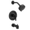 Aluma Matte black cycling tub/shower, T57913EPBL