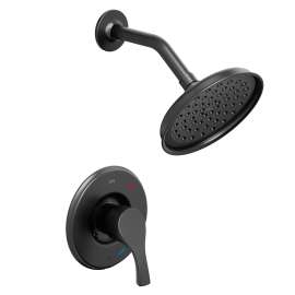 Ash Matte black cycling shower only, T58912EPBL