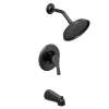 Ash Matte black cycling tub/shower, T58913EPBL