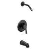 Ash Matte black cycling tub/shower, T58913NHBL