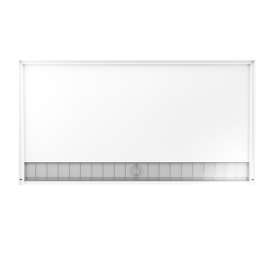 Sollus ProTrench 60in Compression-Molded Solid Surface Roll-In Shower Base with Trench Drain, in White