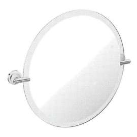 22in Tall Tilting Round Mirror in Chrome