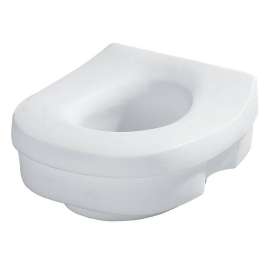 Elevated Elongated Toilet Seat in Glacier