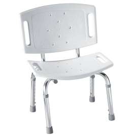 Home Care Adjustable Shower Seat with Seat Back in Glacier