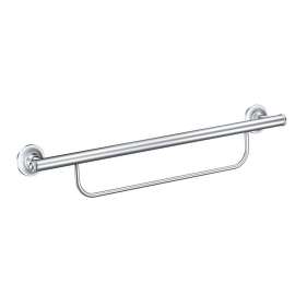 24in x 1in Grab Bar with Integrated Towel Bar in Chrome