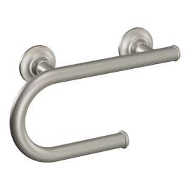 7-5/8in x 1in Grab Bar with Integrated Tissue Holder