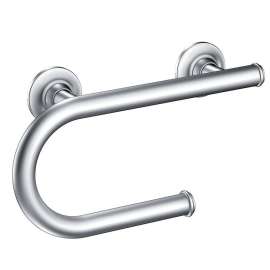 7-5/8in x 1in Grab Bar with Integrated Tissue Holder in Chrome