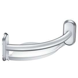 9-3/16in x 1in Grab Bar with Integrated Shelf in Chrome