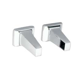 3/4in Square Towel Bar Posts Pair in Chrome