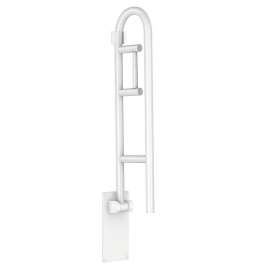 30in x 1-1/4in Fold Up Grab Bar with Integrated Tissue Holder in Glacier