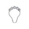 Shower Curtain Roller Rings Set of 12 in Chrome
