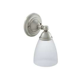 Single Light Bathroom Sconce with Frosted Shade