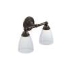 Creative Specialties Brantford YB2262ORB 2 Light Bathroom Sconce with Frosted Shades in Oil Rubbed Bronze