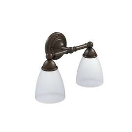 Creative Specialties Brantford YB2262ORB 2 Light Bathroom Sconce with Frosted Shades in Oil Rubbed Bronze