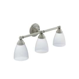 3 Light Bathroom Vanity Light with Frosted Shades