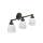 3 Light Bathroom Vanity Light with Frosted Shades in Oil Rubbed Bronze
