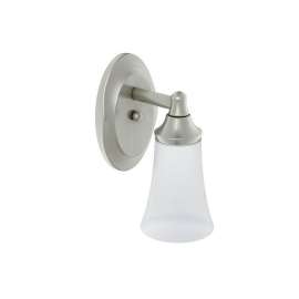 YB2861 Eva Single Light Bathroom Sconce with Frosted Shade