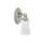 Single Light Bathroom Sconce with Frosted Shade in Brushed Nickel