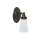 Single Light Bathroom Sconce with Frosted Shade in Oil Rubbed Bronze