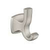 Double Hook Robe Hook in Brushed Nickel
