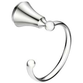 6in Single Post Towel Ring in Chrome