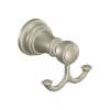 Double Robe Hook in Brushed Nickel