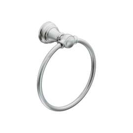 6-1/2in Towel Ring with Concealed Mounting in Chrome