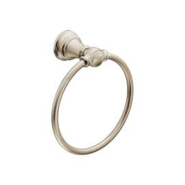 6-1/2in Towel Ring with Concealed Mounting in Nickel