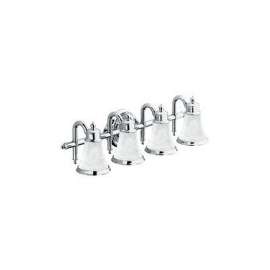 30in Wide Victorian 4 Light Bathroom Fixture in Chrome