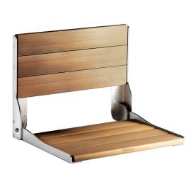 Moen Home Care Stainless and Teak Folding Shower Seat, DN7110
