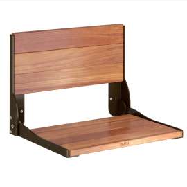 Bath Safety Old world bronze and Teak Folding Shower Seat, DN7110OWB