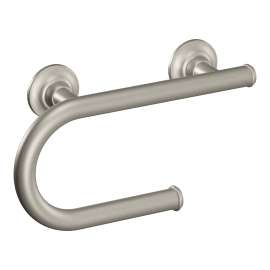 Brushed nickel 8" Grab Bar with Toilet Paper Holder, LR2352DBN