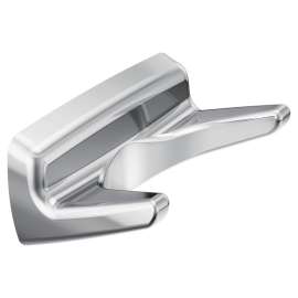 Contemporary Chrome Double Robe Hook, P5030