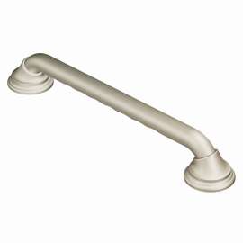 Brushed nickel 12" Designer Grab Bar, R8712D3GBN