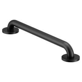 Matte black 18" concealed screw grab bar, R8718BL