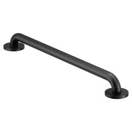 Matte black 24" concealed screw grab bar, R8724BL