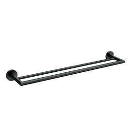 Arlys Matte black double towel bar, Y5722BL