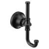 Colinet Matte black double robe hook, YB0503BL