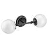 Colinet Matte black two globe bath light, YB0562BL