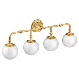 Colinet Brushed gold four globe bath light, YB0564BG