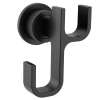 Cambium Matte black double robe hook, YB0602BL