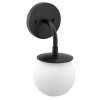 Cia Matte black one globe bath light, YB0761BL
