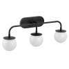 Cia Matte black one globe bath light, YB0763BL