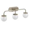 Cia Brushed nickel one globe bath light, YB0763BN