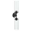 Greenfield Matte black two globe bath light, YB1762BL