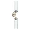 Greenfield Brushed nickel two globe bath light, YB1762BN
