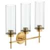 Greenfield Brushed gold three globe bath light, YB1763BG